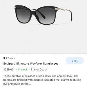 Coach Sculpted Signature Wayfarer Sunglasses